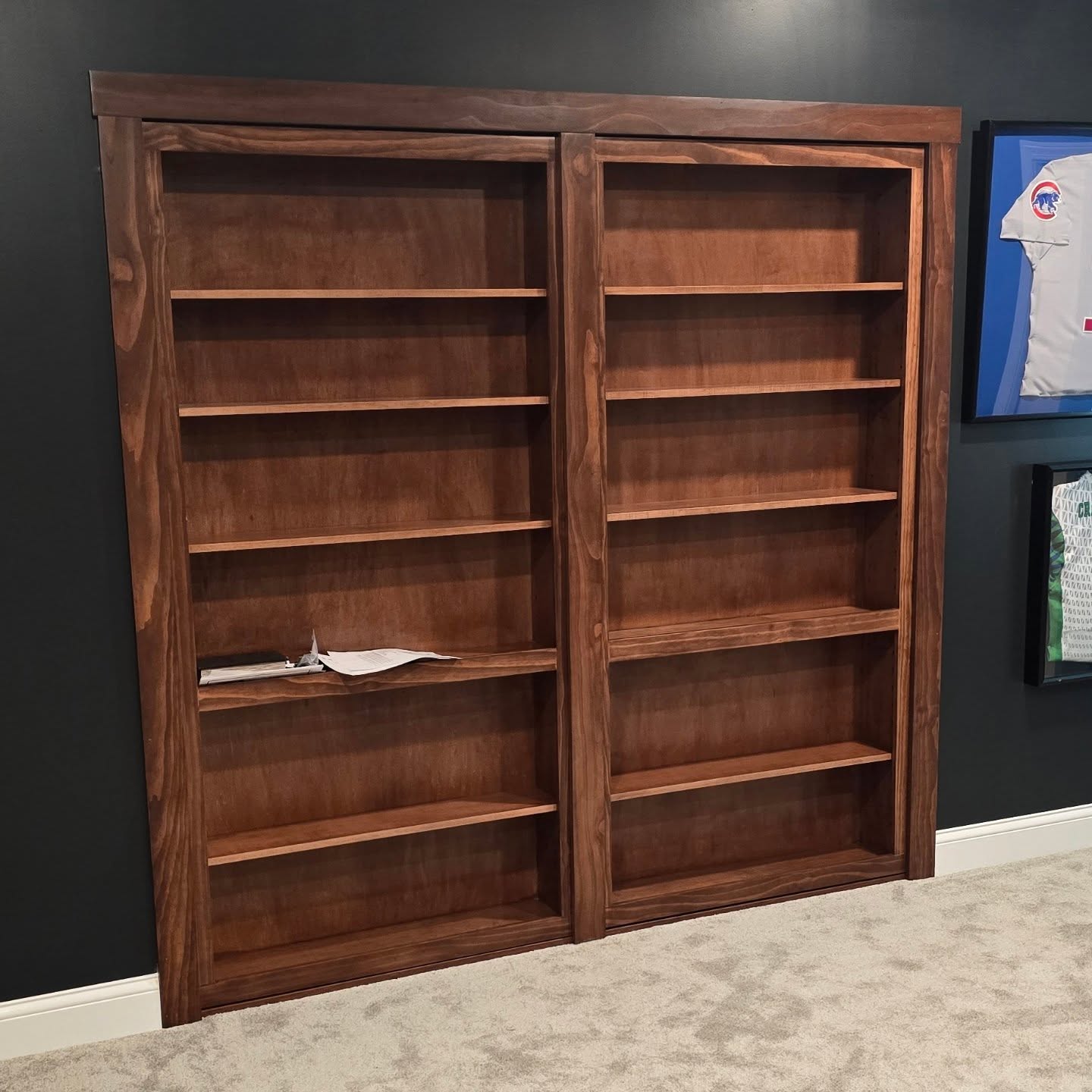 Custom Double Bookcase Door